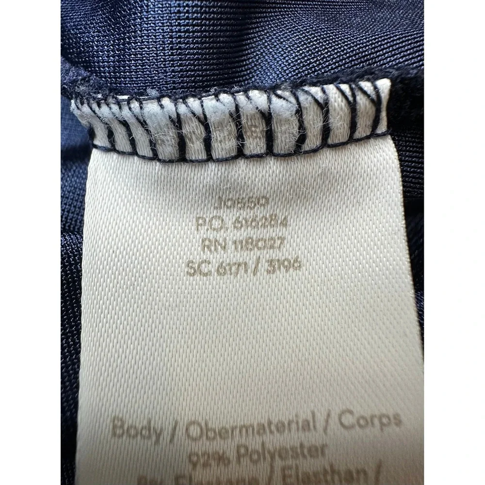 Boden Ellie Faux Wrap Top Women Size 6 Small Navy Blue Velvet Ruched Long Sleeve